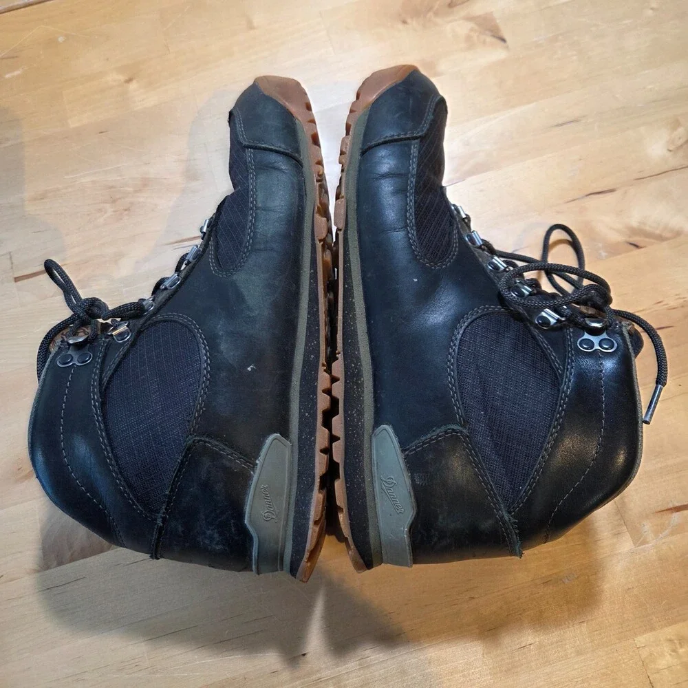 Danner Jag Midnight Black Boots Men's 9D Leather Hiking Waterproof DWR Used
